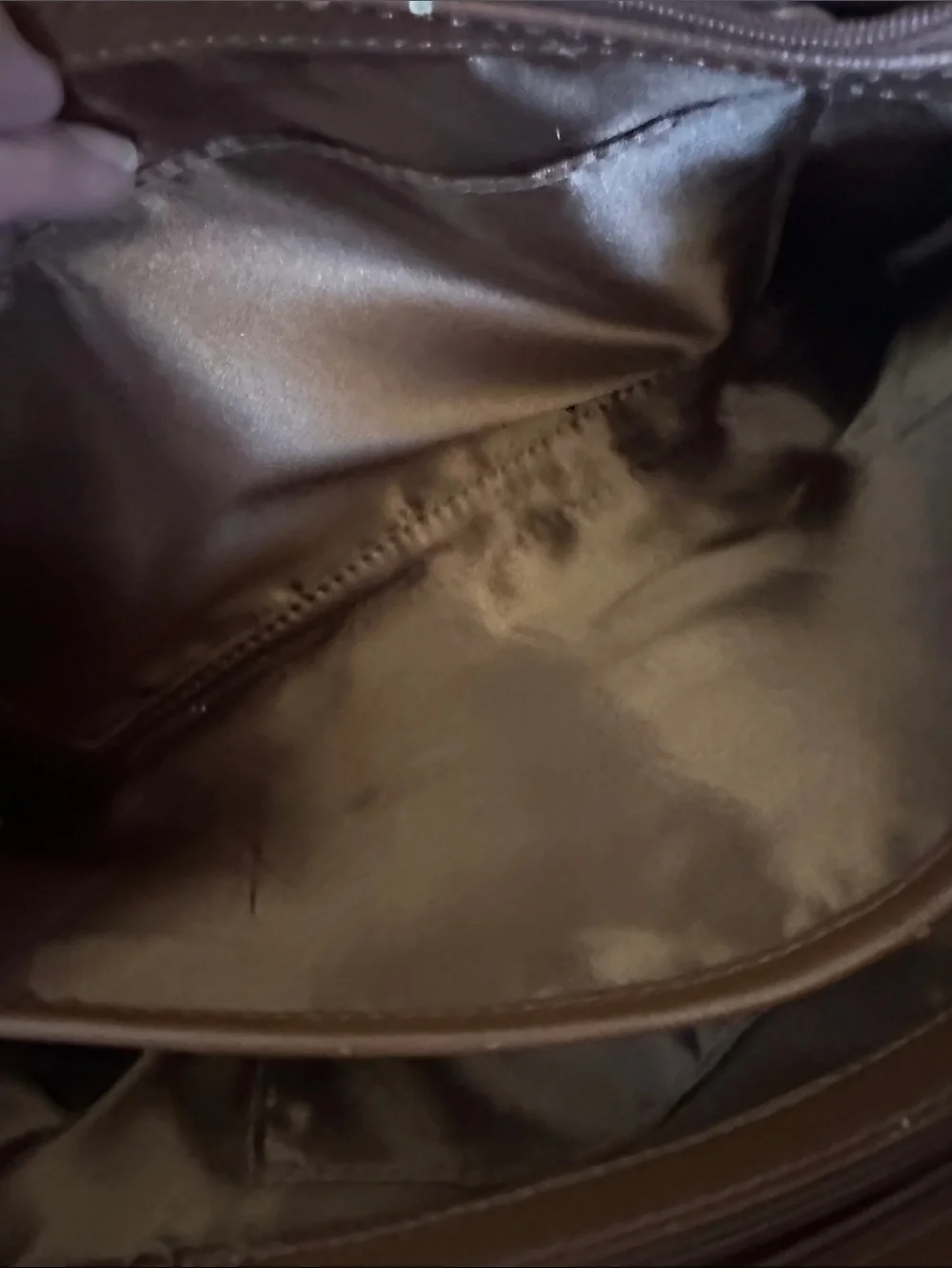 Joy & Iman Caramel Brown Dome Satchel Handbag